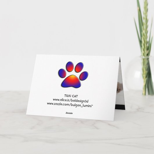 GRAY TURKISH CAT KAART (Achterkant)