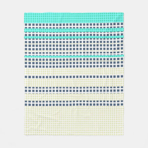 Gray turkooise plaid fleece deken