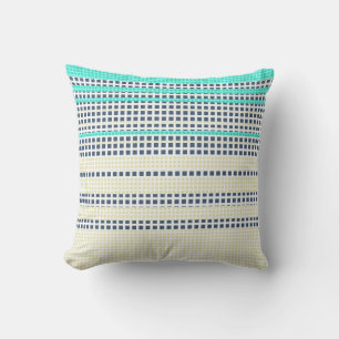 Gray turkooise plaid kussen