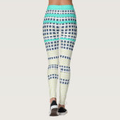 Gray turkooise plaid leggings (Achterkant)