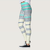 Gray turkooise plaid leggings (Links)