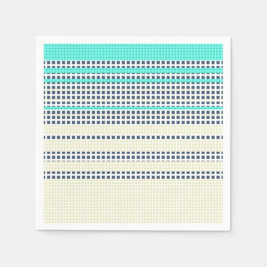 Gray turkooise plaid servetten (Voorkant)