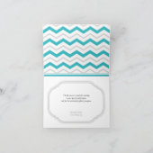 Gray & Turquoise Chevron Trendy Dank u wel kaarten (Binnen)