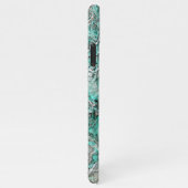 Gray Turquoise Mint Green Minerals Agate Pattern iPhone Hoesje (Rechterkant)