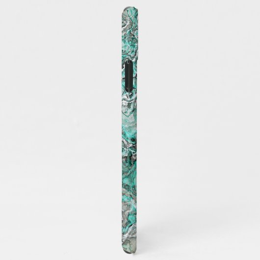 Gray Turquoise Mint Green Minerals Agate Pattern iPhone Hoesje (Rechterkant)