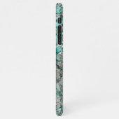 Gray Turquoise Mint Green Minerals Agate Pattern iPhone Hoesje (Linkerkant)