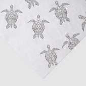 Gray Turtles Patroon Tissuepapier (Detail)