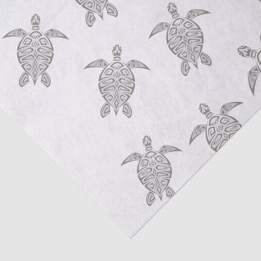 Gray Turtles Patroon Tissuepapier (Detail)