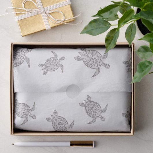 Gray Turtles Patroon Tissuepapier (Geschenk)