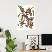 Gray Tyrant Kingbird Audubon Art Bookplaat Poster (Thuiskantoor)