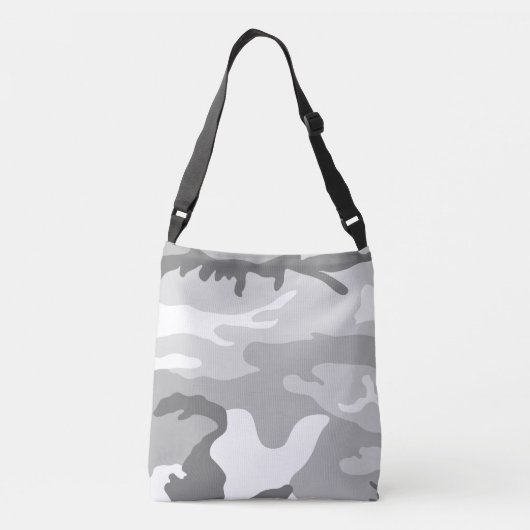 Gray Urban Military Camouflage Pattern Crossbody Tas (Achterkant)