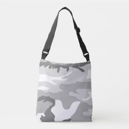 Gray Urban Military Camouflage Pattern Crossbody Tas