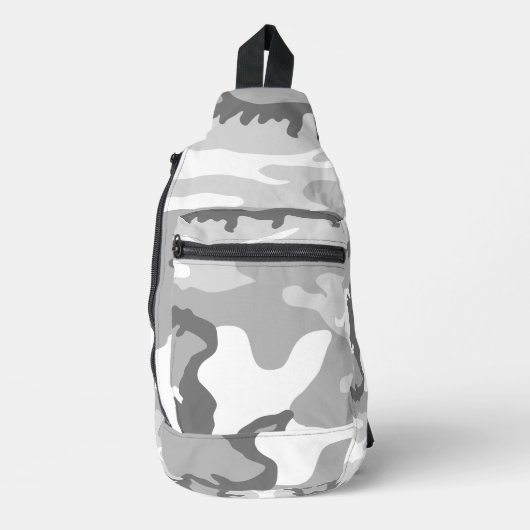 Gray Urban Military Camouflage Pattern Sling Bag (Voorkant)