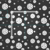 Gray Volleyball Chevron Patterned Stof (Delen)