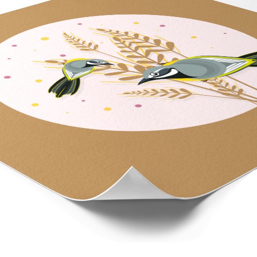 Gray Wagtail-afbeelding Poster (Hoek)