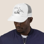 GRAY WALK JOG RUN (font SCRIBBLE) Trucker Pet (In situ)