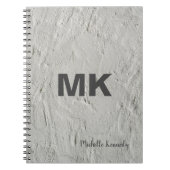 Gray Wall Monogrammed Professional Modern Notitieboek (Voorkant)
