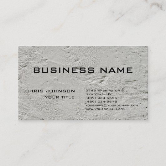 Gray Wall Trendy Stylish Consultant Visitekaartje (Voorkant)