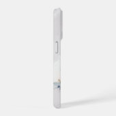 Gray Watercolor Wash Personalized Photo with Name iPhone Hoesje (Rechterkant)