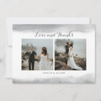 Gray Waterverf Dip Weddenschap Foto Hartelijk dank