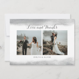 Gray Waterverf Dip Weddenschap Foto Hartelijk dank Bedankkaart