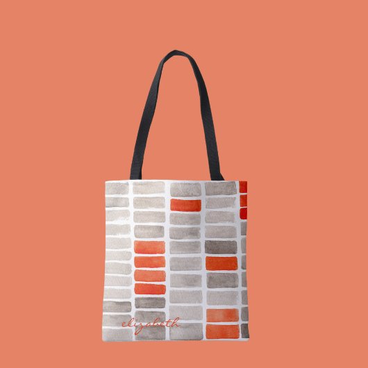 Gray Waterverf Patroon genaamd Tote Bag