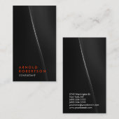 Gray Wave Oranje Trendy Consultant Visitekaartje (Voorkant / Achterkant)