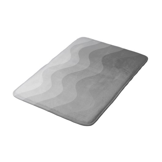 Gray Wavey Stripe Modern Bath Mat (Gekanteld)