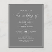 Gray Wedding Invitation (Voorkant)