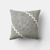 Gray & White Arrow Herringbone Pattern Kussen (Achterkant)
