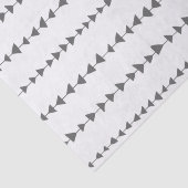 Gray White Aztec Arrows Patroon Tissuepapier (Detail)