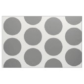 Gray White Big Polka Dots Fabric Stof (Fat Quarter)