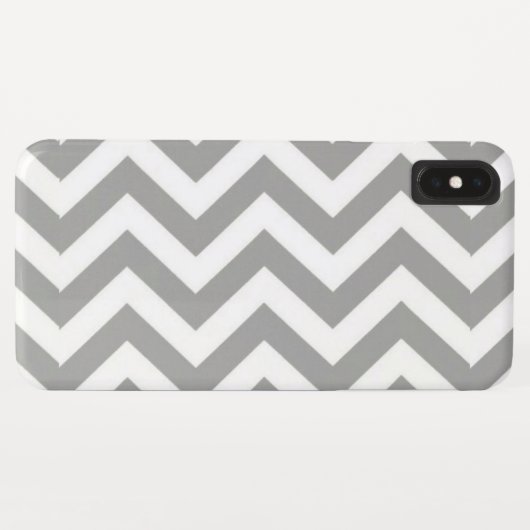 Gray White Chevron Case-Mate iPhone Case (Achterkant (horizontaal))
