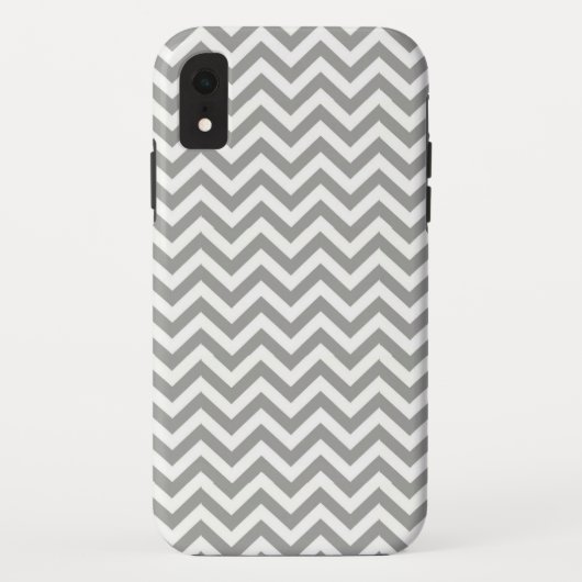Gray White Chevron Case-Mate iPhone Case (Achterkant)