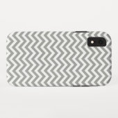 Gray White Chevron Case-Mate iPhone Case (Achterkant (horizontaal))