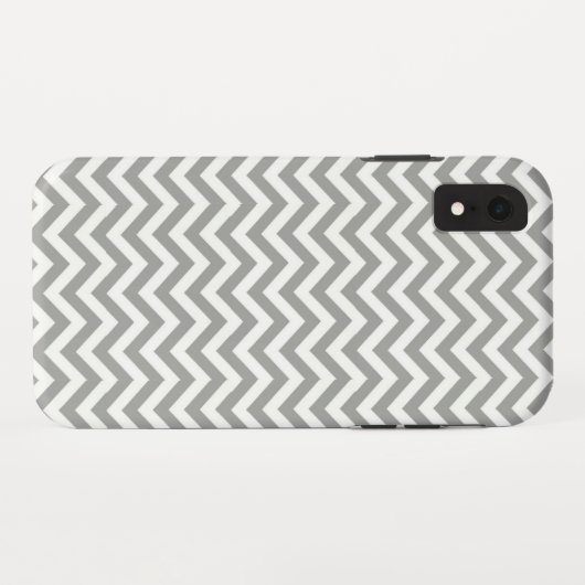 Gray White Chevron Case-Mate iPhone Case (Achterkant (horizontaal))