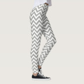 Gray White Chevron Leggings (Rechts)