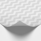Gray & White Chevron Pattern Cadeaupapier (Hoek)