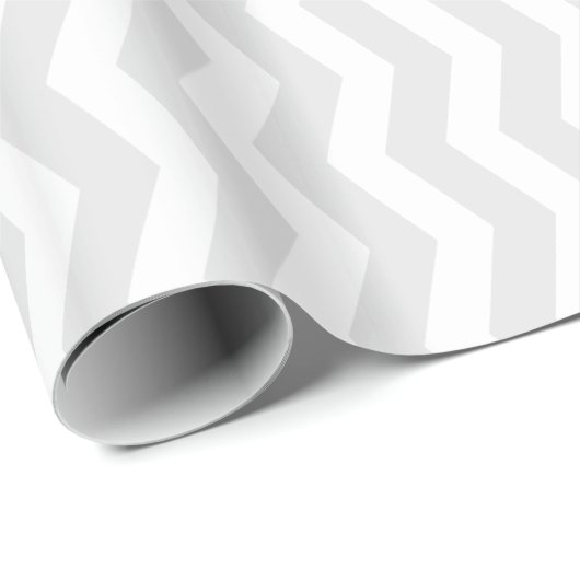 Gray & White Chevron Pattern Cadeaupapier (Rol Hoek)