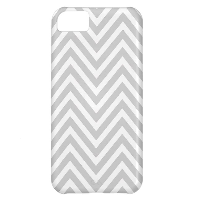 GRAY WHITE CHEVRON PATTERN Case-Mate iPhone CASE (Achterkant)