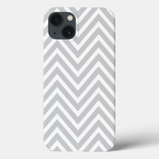 GRAY WHITE CHEVRON PATTERN Case-Mate iPhone CASE (Achterkant)
