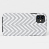 GRAY WHITE CHEVRON PATTERN Case-Mate iPhone CASE (Achterkant (horizontaal))