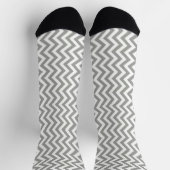Gray White Chevron Sokken (Top)