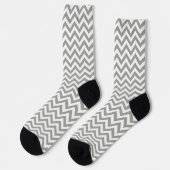 Gray White Chevron Sokken (Links)