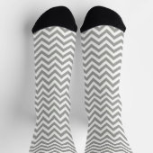 Gray White Chevron Sokken (Top)
