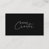 Gray White Classic Content Creator Business Card Visitekaartje (Voorkant)