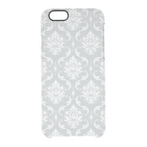 Gray White Classic Damask Patroon