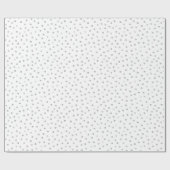 Gray White Confetti Stip Pattern Cadeaupapier (Vlak)