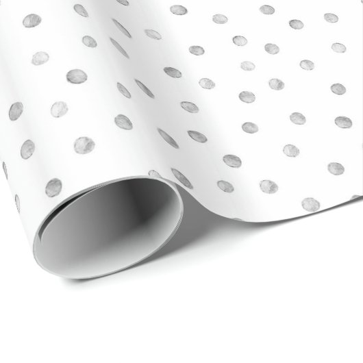 Gray White Confetti Stip Pattern Cadeaupapier (Rol Hoek)