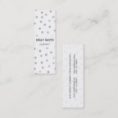 Gray White Confetti Stip Pattern Mini Visitekaartje (Voorkant / Achterkant)